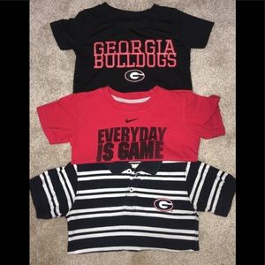 SOLD!!!Bundle of 3 Boys Georgia Bulldogs shirts